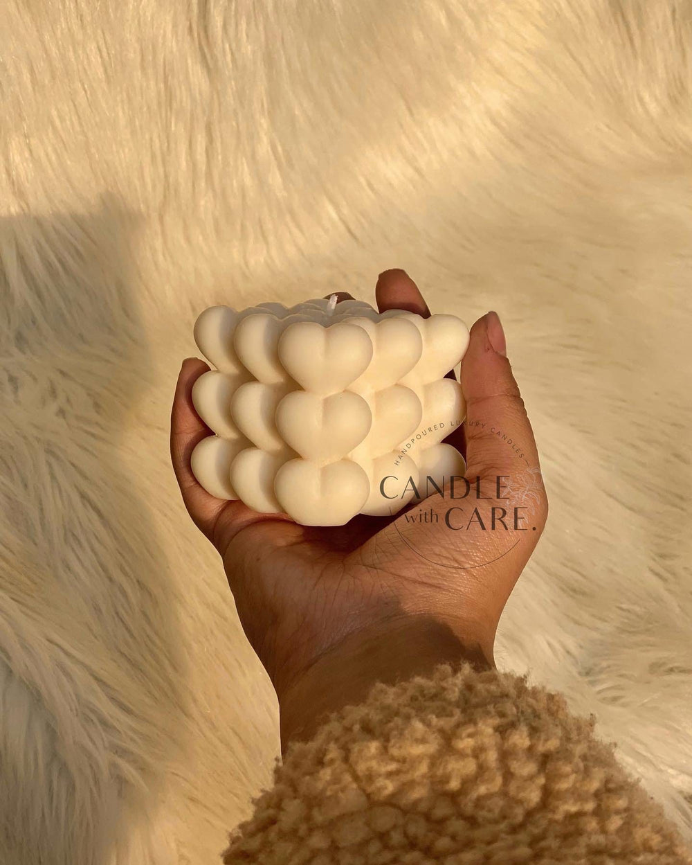 Heart Bubble Candle