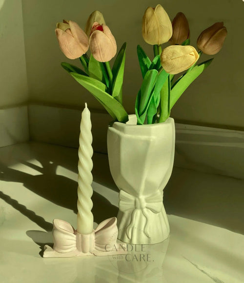 Coquette Set (Candle, Holder, & Vase)