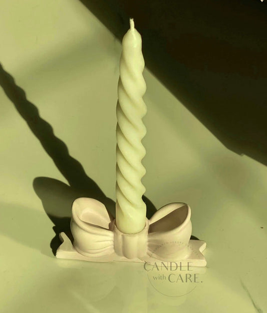 Bow Candle Holder & Twisted Candle