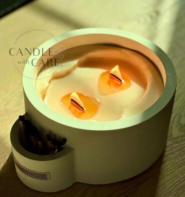 Large Wooden Wick Candle