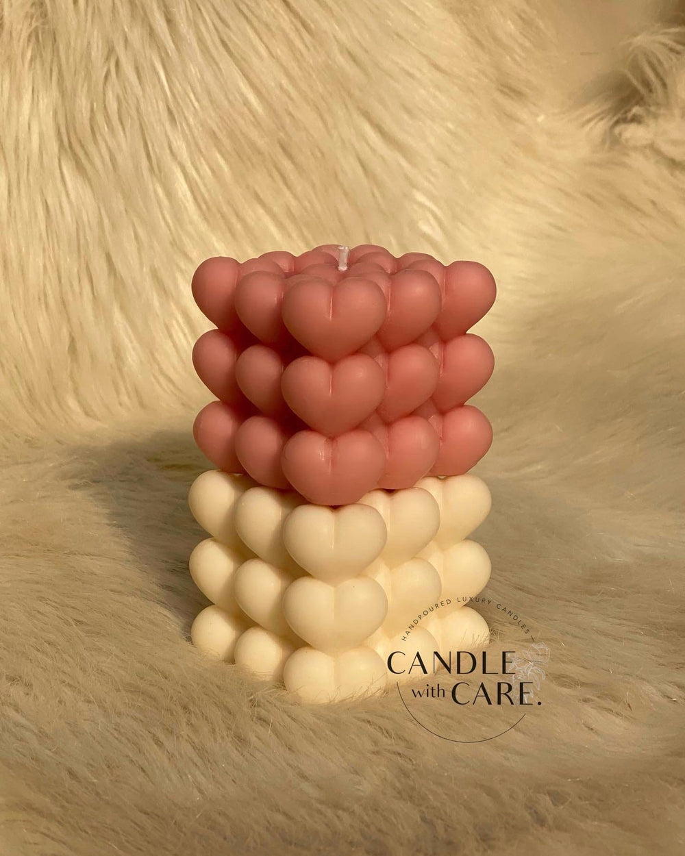 Heart Bubble Candle