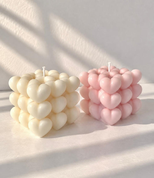 Heart Bubble Candle