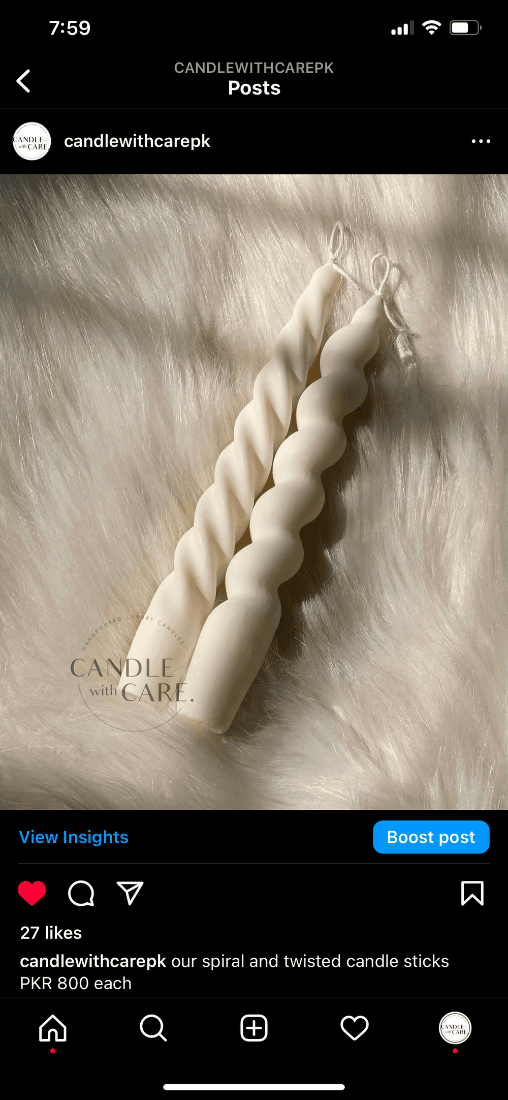 Twisted Candle Stick