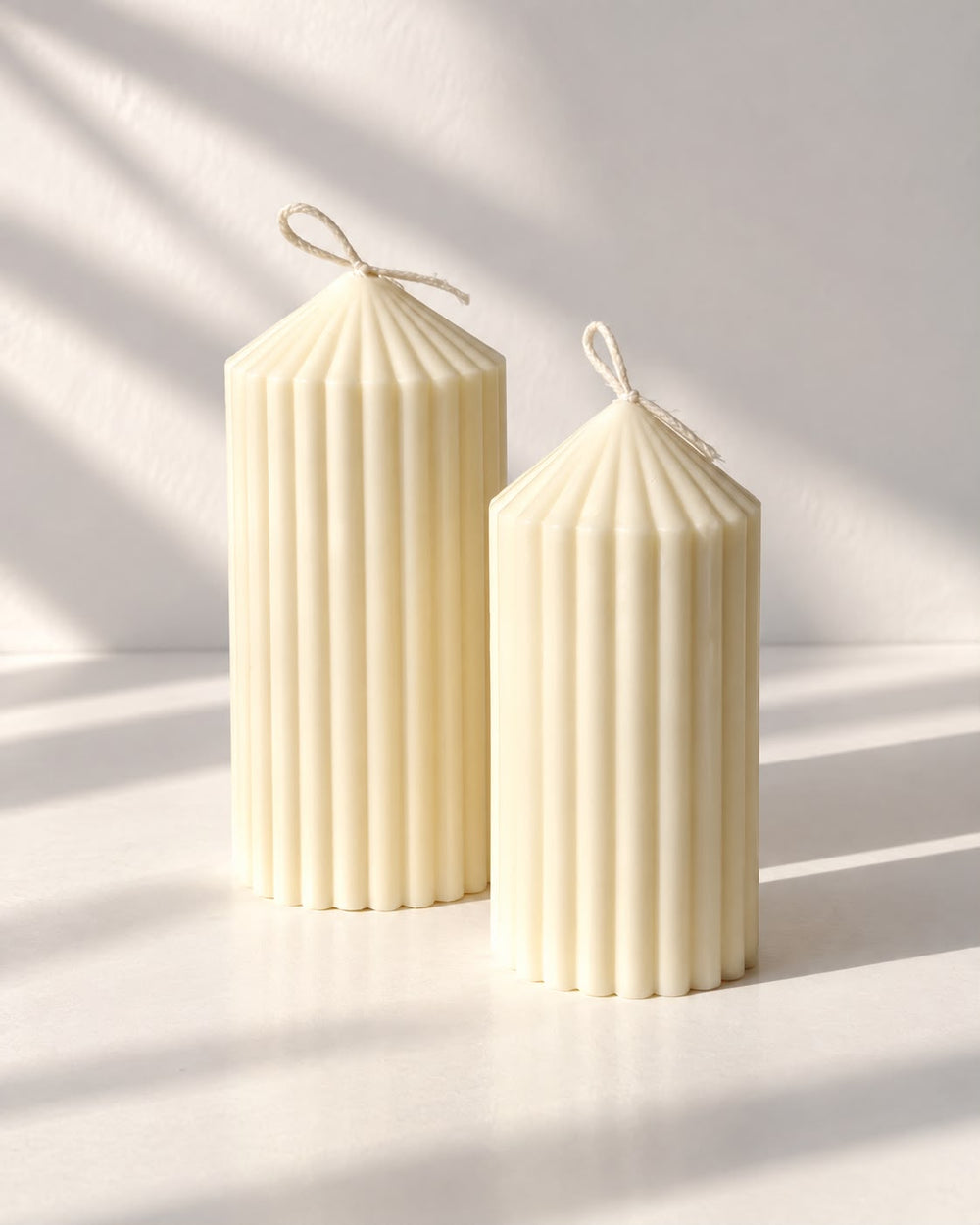 Ribbed Pillar Candles